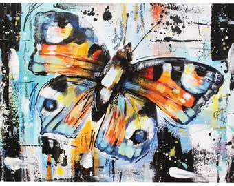 Peacock Butterfly Art Print, Butterflies, Home Decor, Home Furnishings, Animal Art, Gift Ideas, Abstract Art, Butterflies, Wall Art