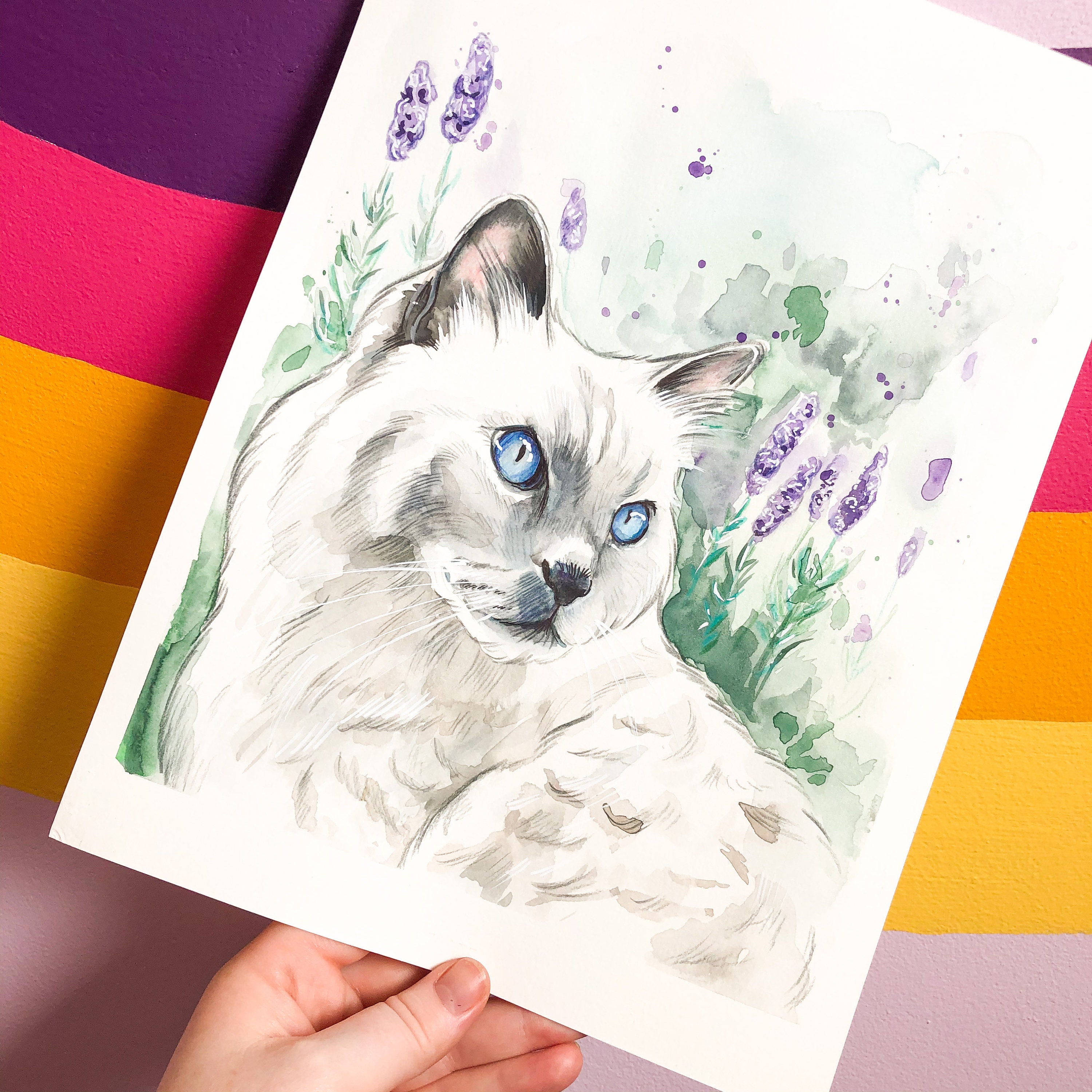 Pastel Paintings Of Cats
