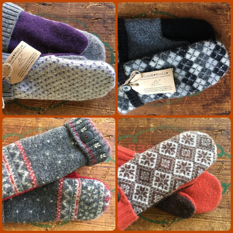 Custom Made Wool Sweater Mittens