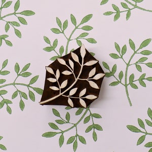 Indian Wooden Printing Block – Leaf Bunch