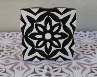 Indian Wooden Printing Block – Mediterranean Tile