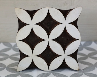 Indian Wooden Printing Block – Petal Repeat