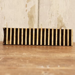 Bordure rayée - Bloc d'impression indien en bois avec poignée
