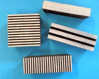 Indian Wooden Printing Set - Lines & Stripes