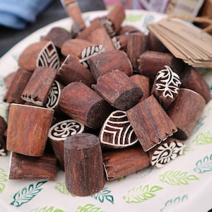 Blocs d’impression en bois indien - Diddley pick & mix 5
