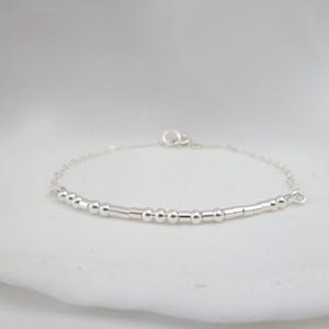 Morse Code Bracelet, Personalized Jewelry, Custom Name Bracelet, Custom Morse Code Jewelry