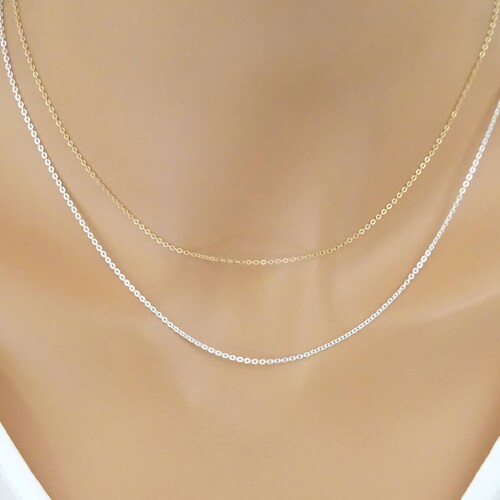 14k Gold Fill Chain Sterling Silver Replacement Chaindainty Etsy
