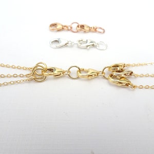 DIY Layered necklace, clasp separating Spacer, extender, Lobster clasp for chains and bracelets image 10