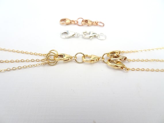  Roizsx Necklace Layering Clasps With Keep Necklaces From  Tangling,Lucky Separator for Stackable Bracelet and Chains,18k Gold Plated  And Silver : Arts, Crafts & Sewing