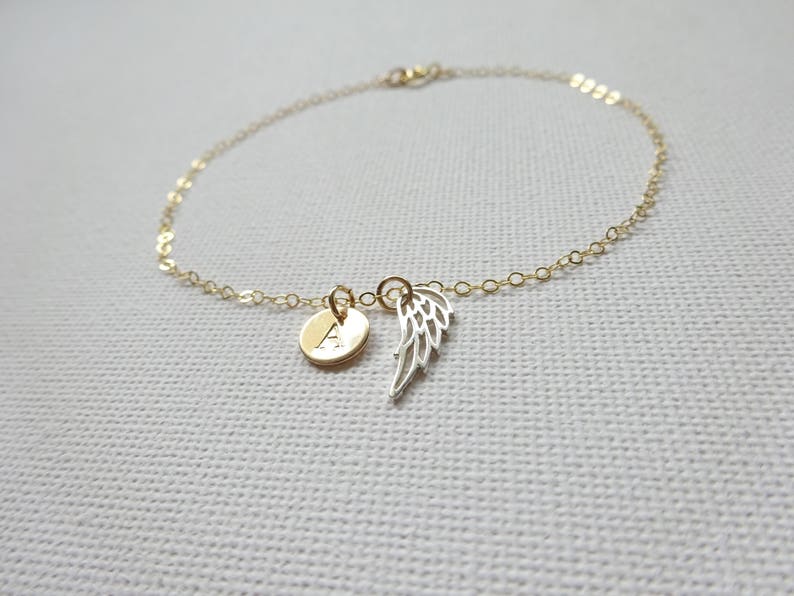 Guardian Angel wing child loss memorial keepsake gift Dad loss Remembarce jewelry Memorial bracelet Grandparent loss Grief jewelry