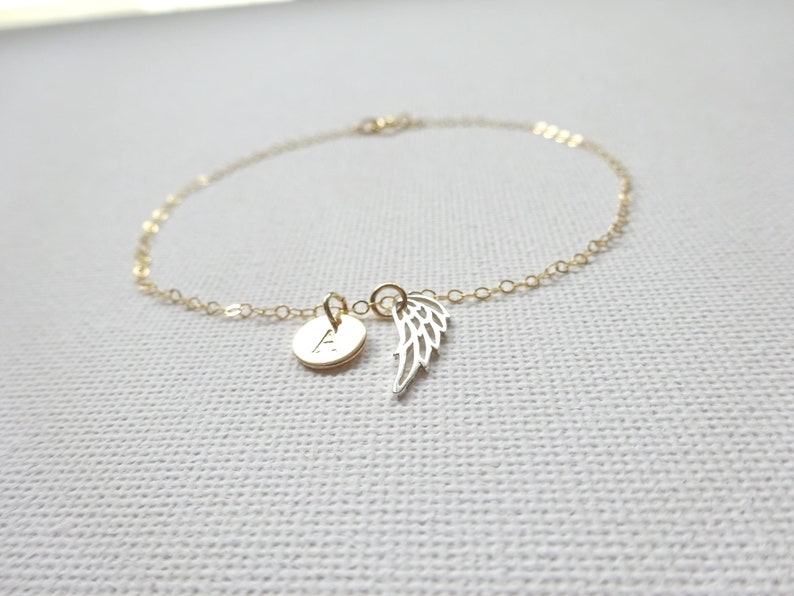 Guardian Angel wing child loss memorial keepsake gift Dad loss Remembarce jewelry Memorial bracelet Grandparent loss Grief jewelry