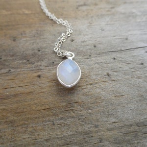 Moonstone Necklace, June Birthstone in Silver or Gold Perfect Gift for Her, Gemini Zodiac, Bridesmaid Jewelry image 8