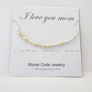 Morse code Necklace. Personalized Message Necklace.