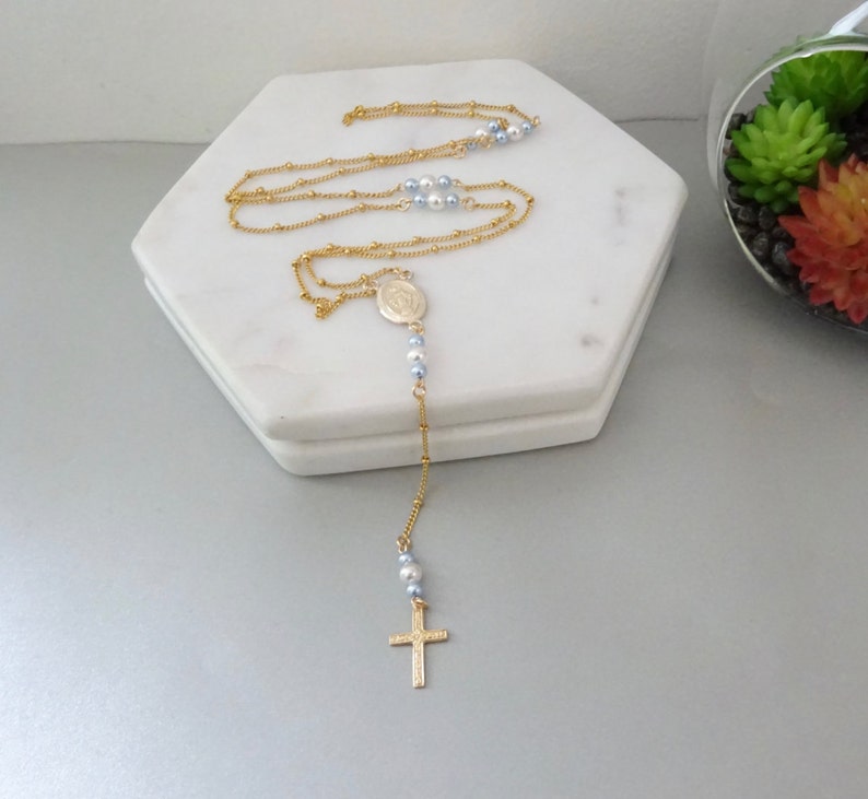 rosary beads for christening gift