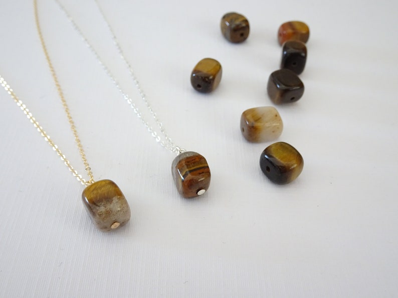 Gift for her Necklace Tiger Eye pendant necklace Natural gemstone Jewelry