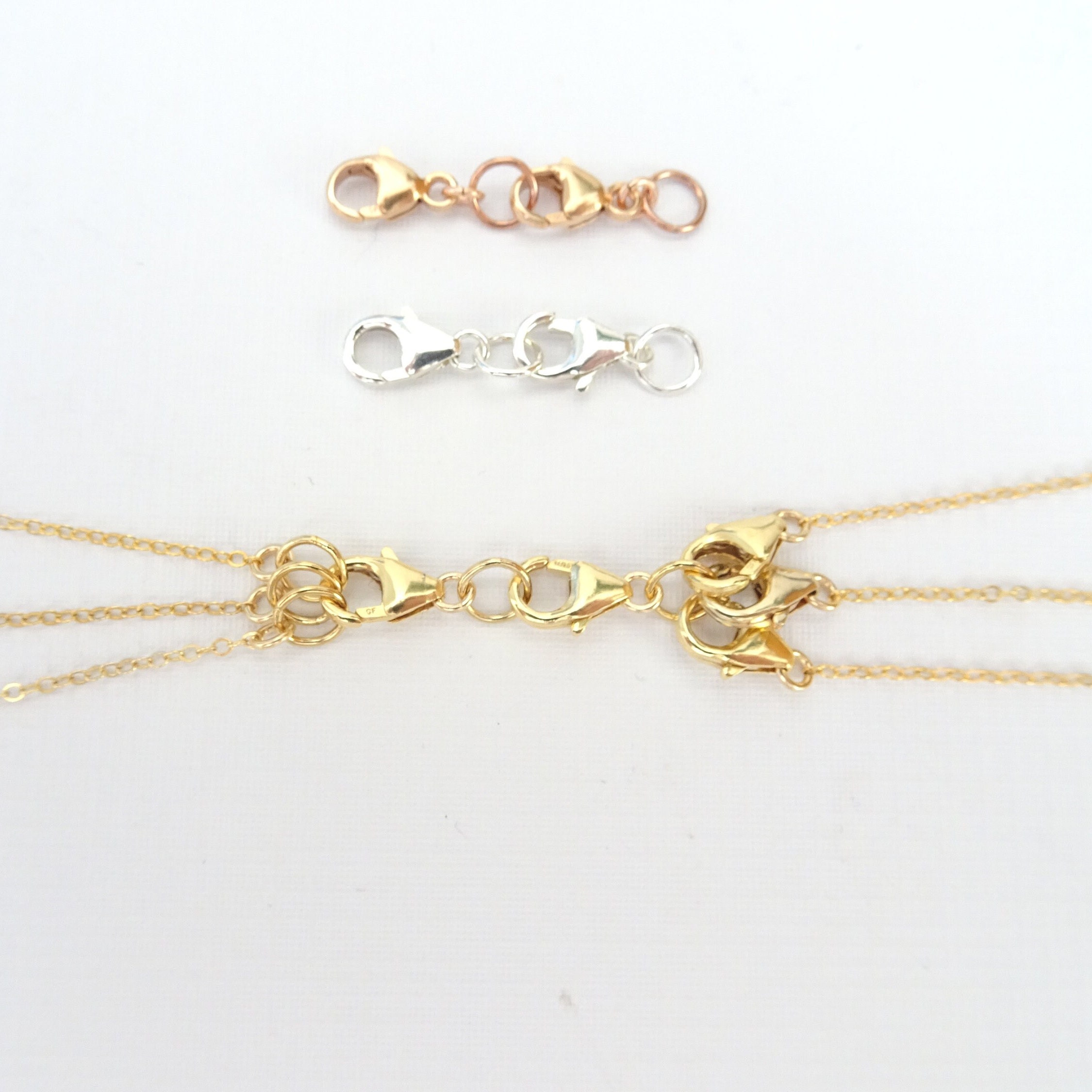 Layered Necklace Spacer Clasp Gold Silver or Rose Gold No 