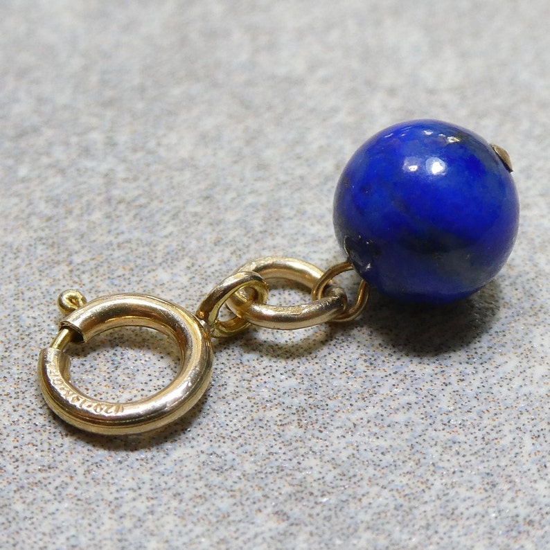 Lapis Lazuli Pendant Charm, Add on for Necklace, Hoops, earrings, Bracelet, Genuine lapis Lazuli Gemstone Charm, Birthstone Jewelry, Gift SPRING CLASP-GF