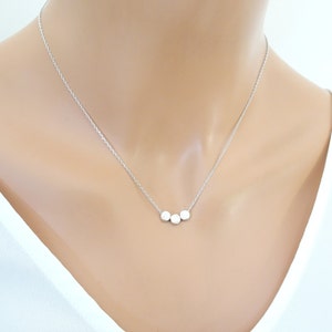Custom Initial Dot Necklace, Delicate Circle Necklace with Letter, Necklace Gift for Mom image 2
