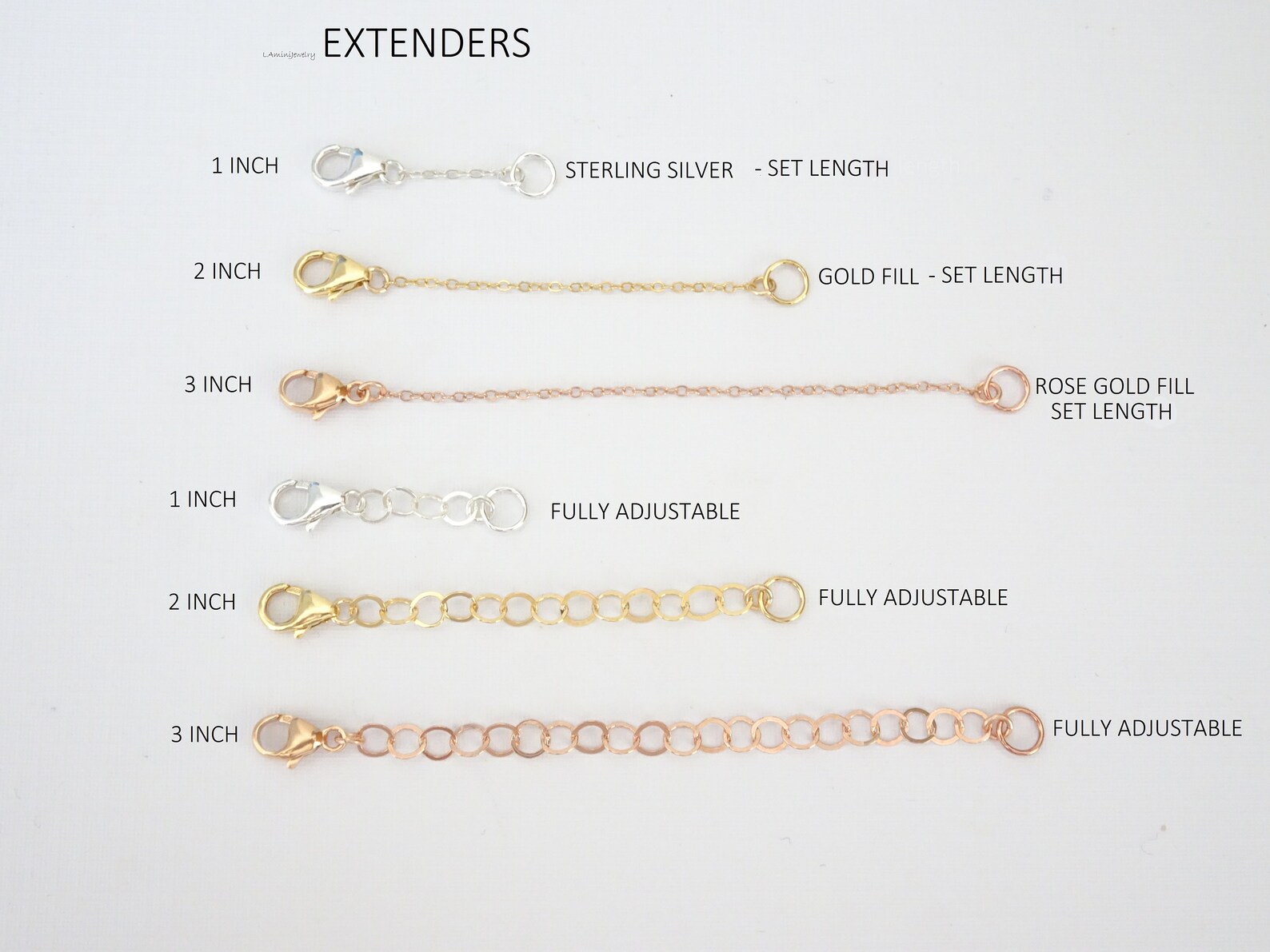 Chain Adjuster DIY Necklace & Bracelet Adjustable in Length Etsy