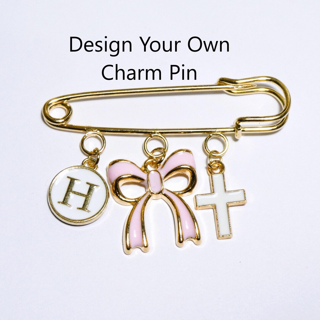 Design Your Own Pin - Personalized Brooch - Custom Initial Protection ...