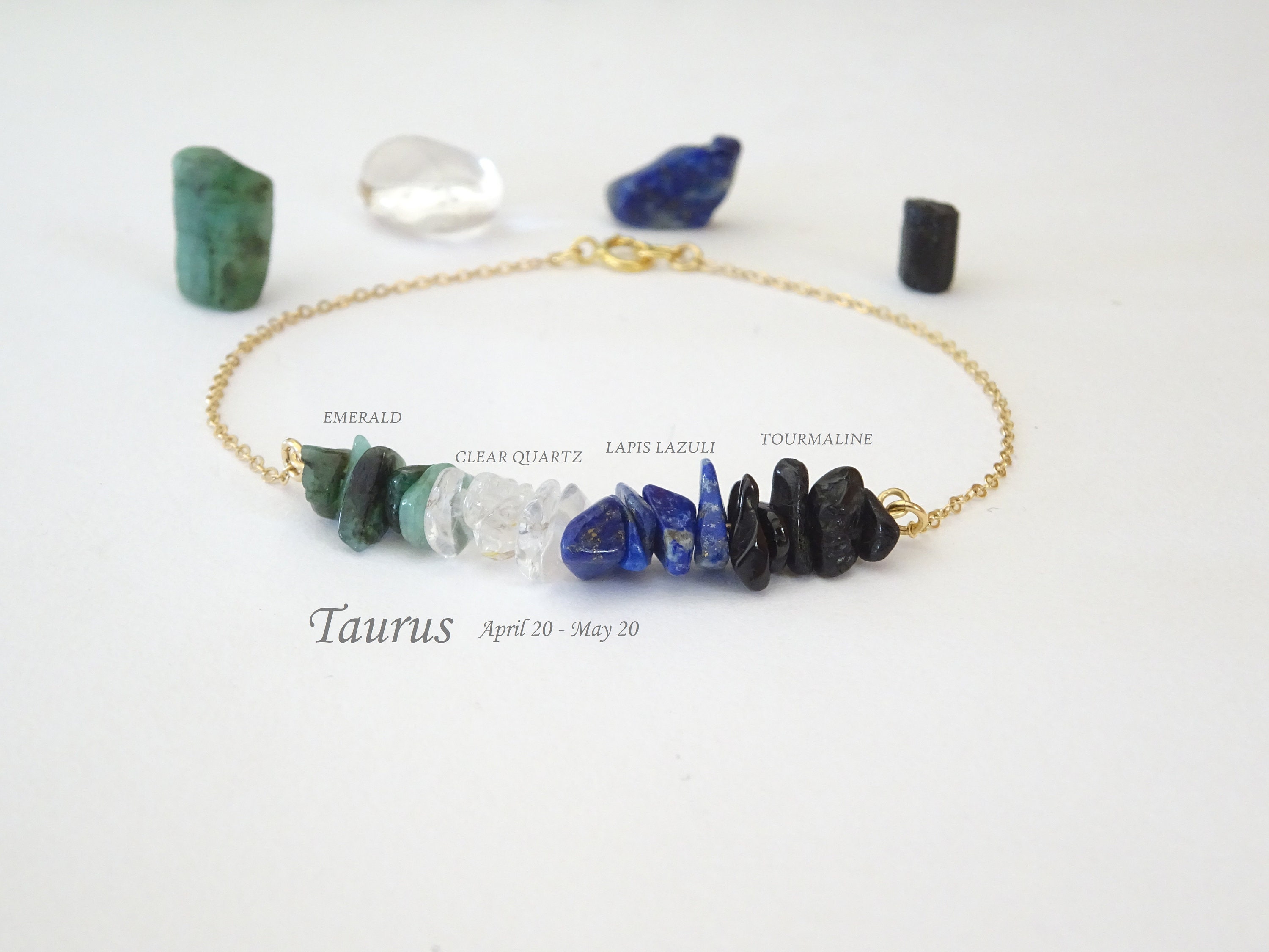 Lapis Lazuli Gemstone Bracelet Gemstone Jewelry with Healing Stones Wish Bracelet Zodiac Sign