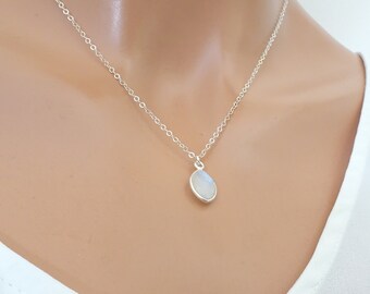 Moonstone Necklace, June Birthstone in Silver or Gold – Perfect Gift for Her, Gemini Zodiac, Bridesmaid Jewelry