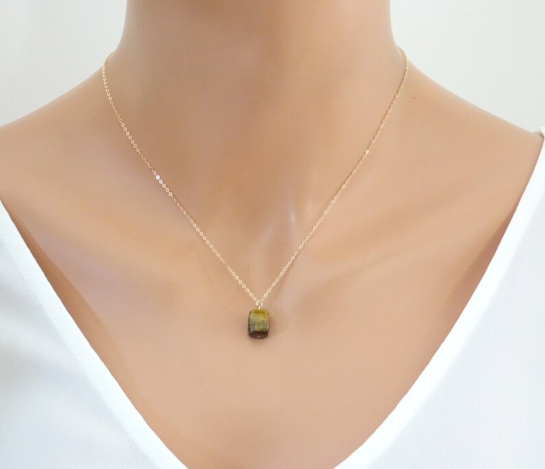 Gift for her Necklace Tiger Eye pendant necklace Natural gemstone Jewelry