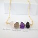 Genuine Empath Protection Necklace, Natural Raw Crystals, Amethyst, Black Tourmaline, Rose Quartz, Smoky Quartz 