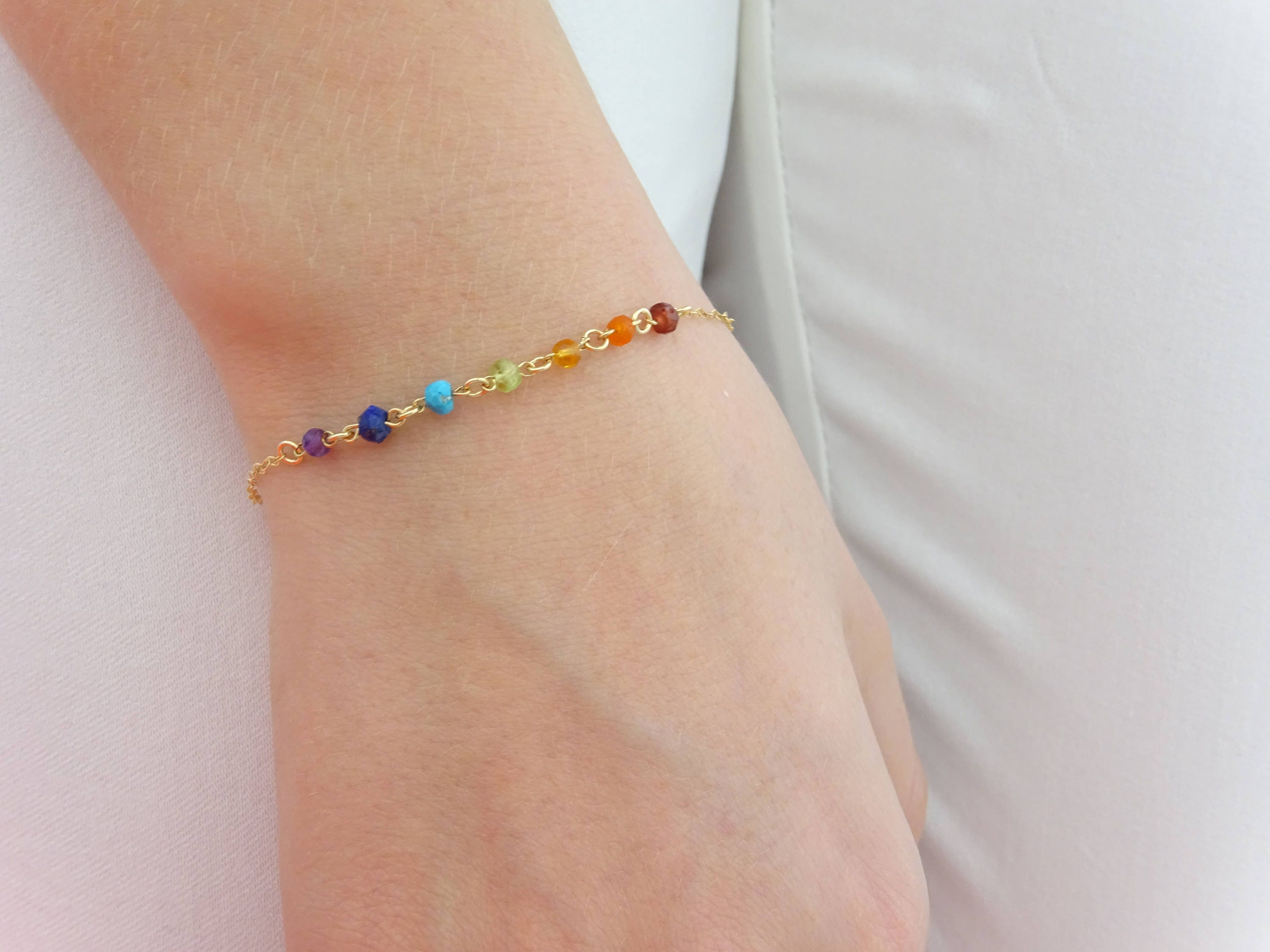 Chakra bracelet sale gold