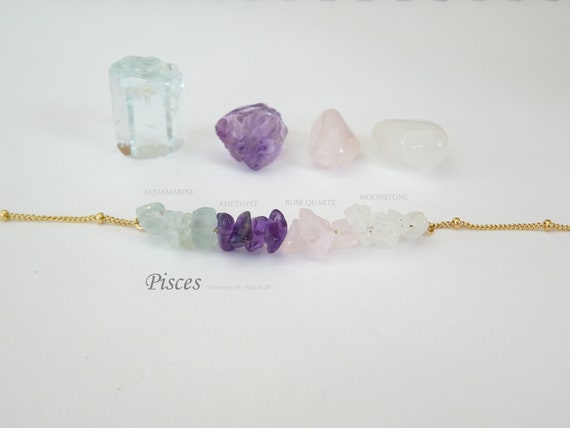 Real Gemstone Birthstone Necklace for 