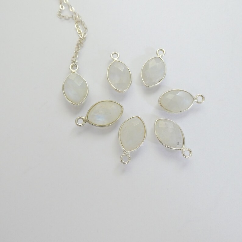 Moonstone Necklace, June Birthstone in Silver or Gold Perfect Gift for Her, Gemini Zodiac, Bridesmaid Jewelry image 6