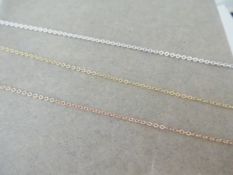 Plain Chain Necklace Fine Sterling silver replacement chain Etsy