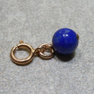 Lapis Lazuli Pendant Charm, Add on for Necklace, Hoops, earrings, Bracelet, Genuine lapis Lazuli Gemstone Charm, Birthstone Jewelry, Gift SPRING CLASP-RGF