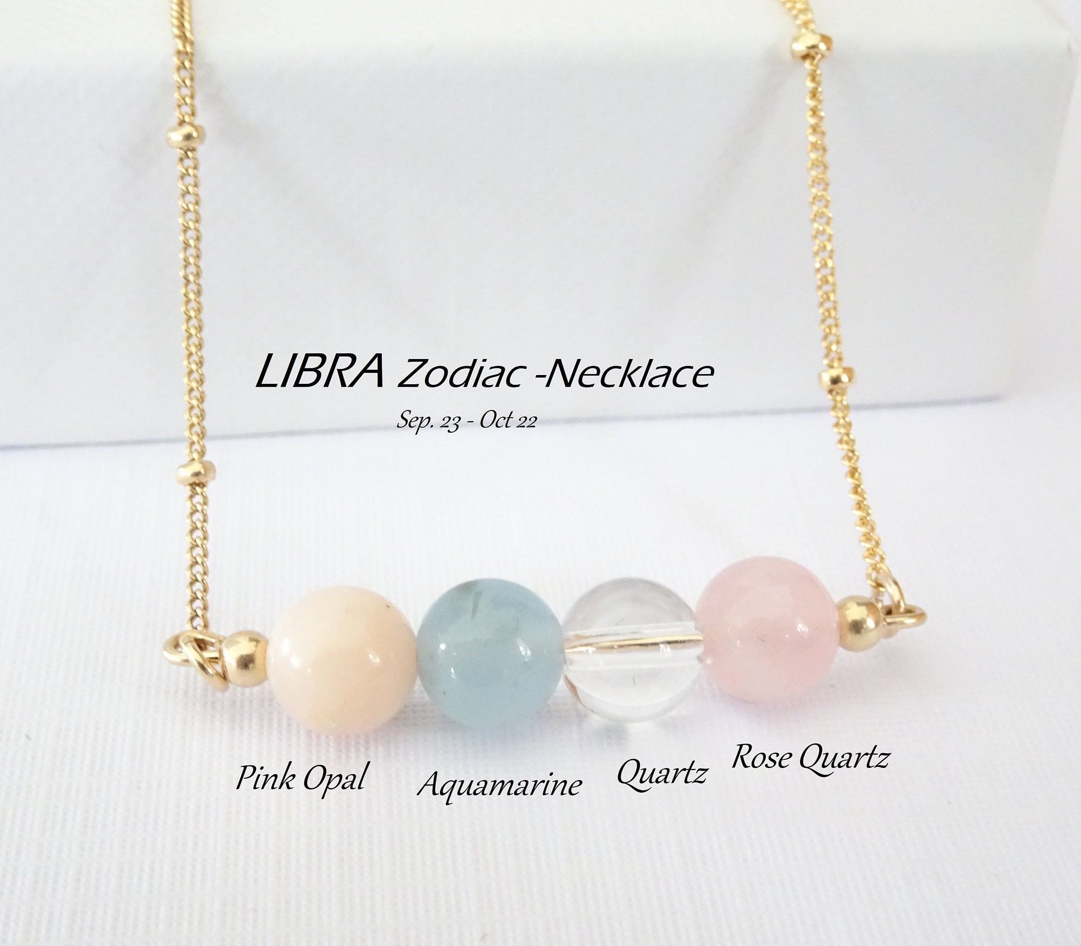 Genuine Libra Crystal Necklace 