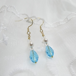 Something Blue Bride Wedding Day Earrings