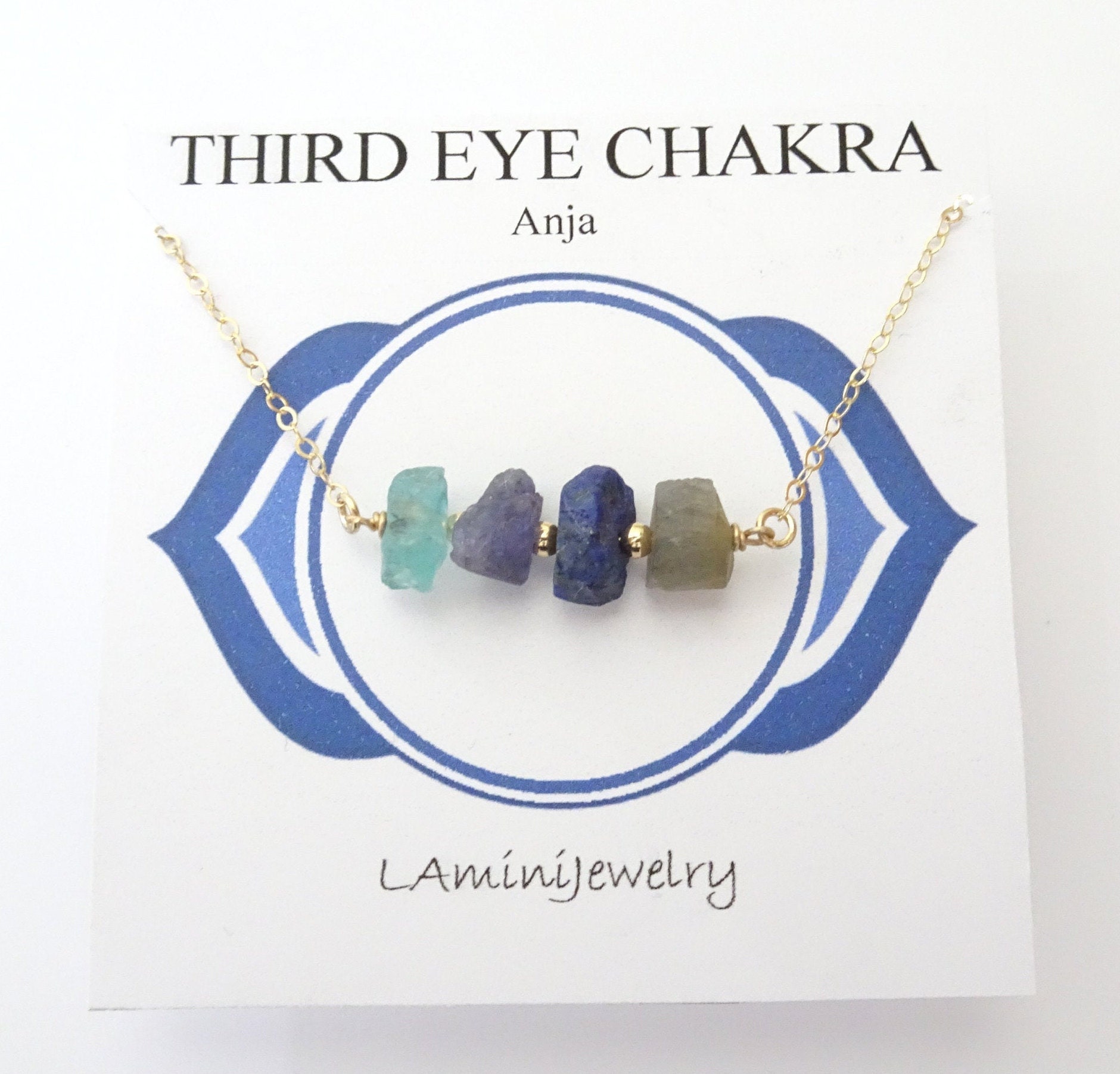 Anja Third Eye Chakra Necklace Awareness Energy Gift NEW 925 Sterling Silver