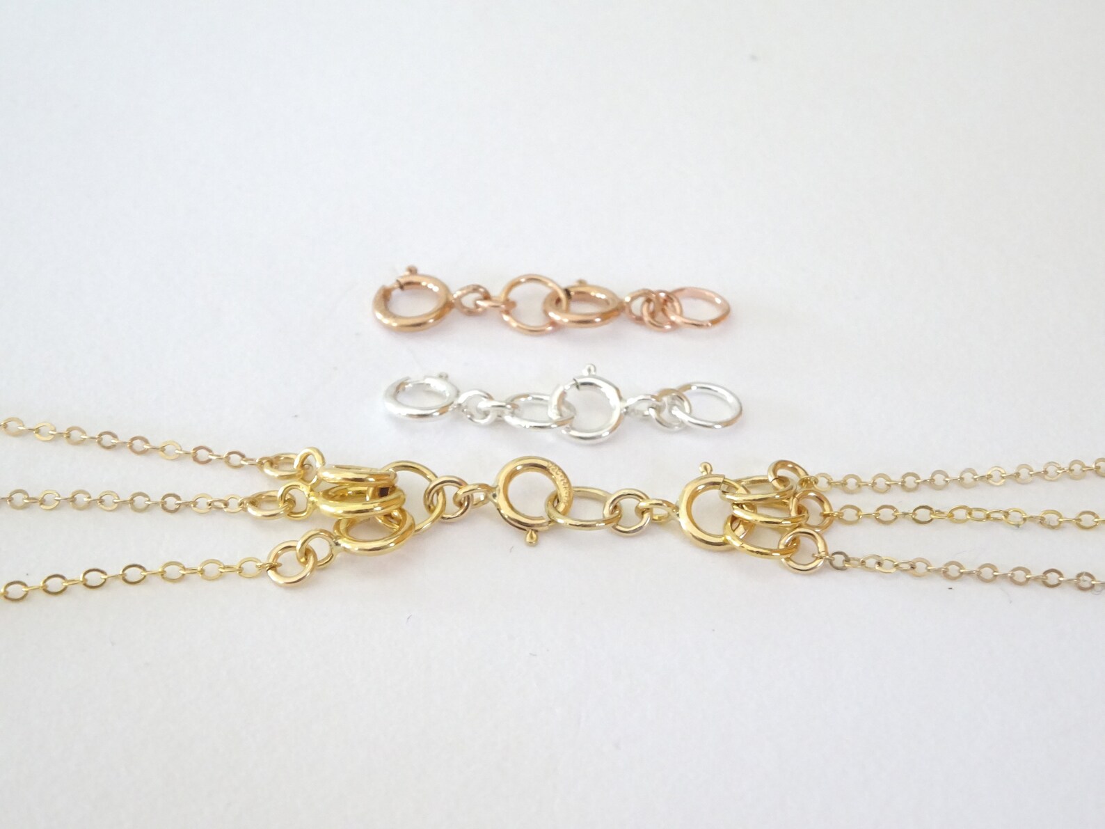 DIY Layered necklace spacer Sterling silver gold fill Etsy