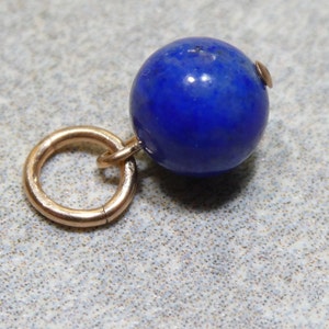 Lapis Lazuli Pendant Charm, Add on for Necklace, Hoops, earrings, Bracelet, Genuine lapis Lazuli Gemstone Charm, Birthstone Jewelry, Gift OPEN JUMP RING-RGF