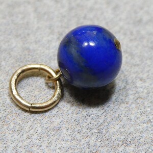 Lapis Lazuli Pendant Charm, Add on for Necklace, Hoops, earrings, Bracelet, Genuine lapis Lazuli Gemstone Charm, Birthstone Jewelry, Gift OPEN JUMP RING -GF