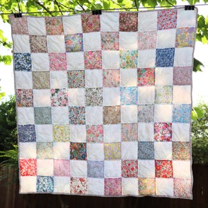 Liberty London Tana Lawn 5 Inch Quilt Kit Charm Pack - 50 Random Print Squares & 50 White Squares