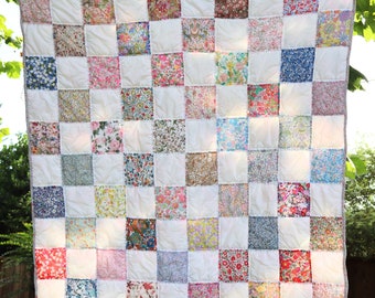 Liberty London Tana Lawn 5 Inch Quilt Kit Charm Pack - 50 Random Print Squares & 50 White Squares