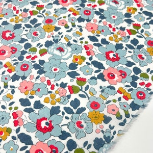 Liberty Fabrics - Betsy - Blue - Multi Pastel Tana Cotton - Liberty of London - Cotton Fabric - By the Yard