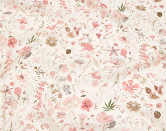 Tissus Liberty - Tissu Liberty Tana Lawn floral Eve - Liberty of London - Rose - Tissu floral