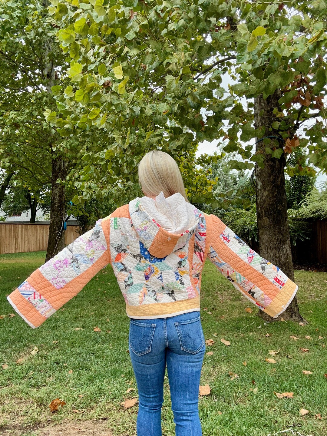 Quilt Coat Quilt Hoodies Handmade Coat Chore Coat One of a Kind Vintage