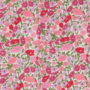 Liberty Fabrics - Poppy Forest C Liberty Tana Lawn Fabric - Liberty of London - Pink Green - Floral Fabric