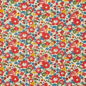 Liberty Fabrics - Betsy Ann B - Tana Lawn Cotton - Liberty of London - Red