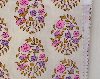 Petit Pan Shalin Ecru White - French Designer Fabric - 100% Cotton - Sold by the Half Yard