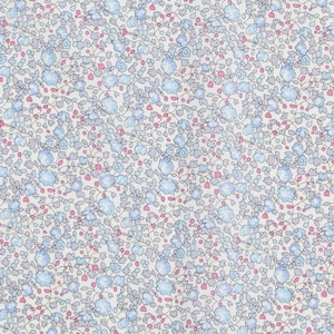 Liberty Fabrics - Eloise Liberty Tana Lawn Fabric - Liberty of London - Purple - Blue - Floral Fabric