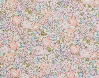 Liberty of London - Michelle E Fabric - Tana Lawn Cotton - Floral - Quilt Fabric - Pink