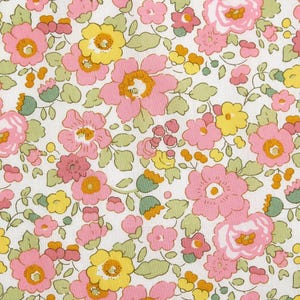 NEW** Liberty Fabrics - Organic Betsy (B) Liberty Tana Lawn Fabric - Liberty of London - Pink Green - Floral Fabric